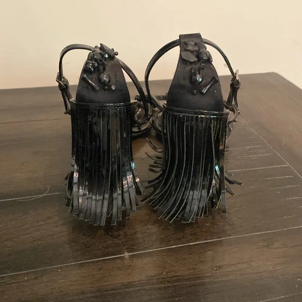 Louis Vuitton  Black Beaded Women's Sandals - Picture 6 of 11